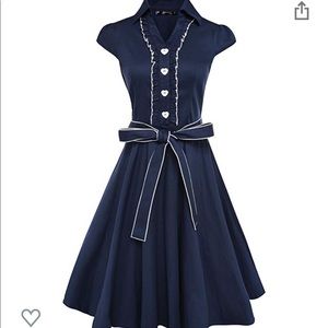 Audrey Hepburn style cap sleeve swing dress